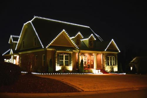 this image shows Christmas lights in Carmichael, CA